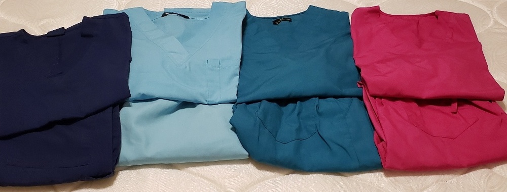 women's scrubs set bundle